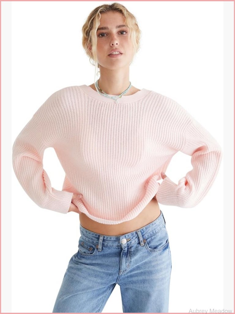 Multiwear Cardigan - Crew Or V-Neck - Relaxed Fit - Long Sleeve - Semi-Cropped